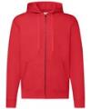 SS16M 62062 Classic Zip Through Hooded Sweat Red colour image